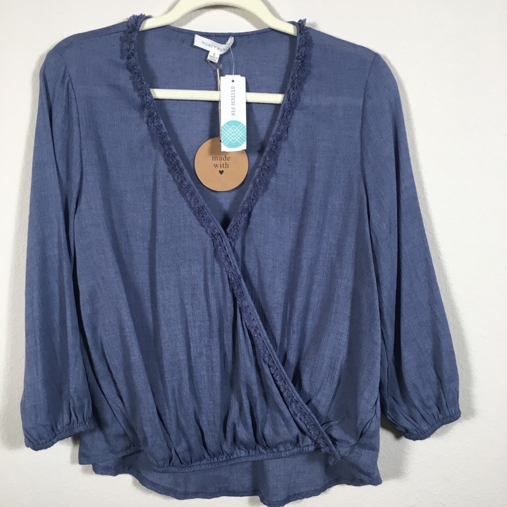 Stitch Fix Honey Punch CrossFront Top Size S